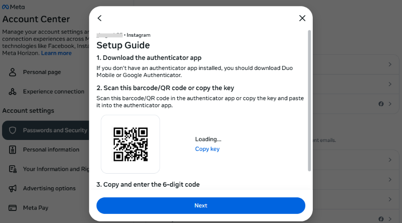 instagram authentication app