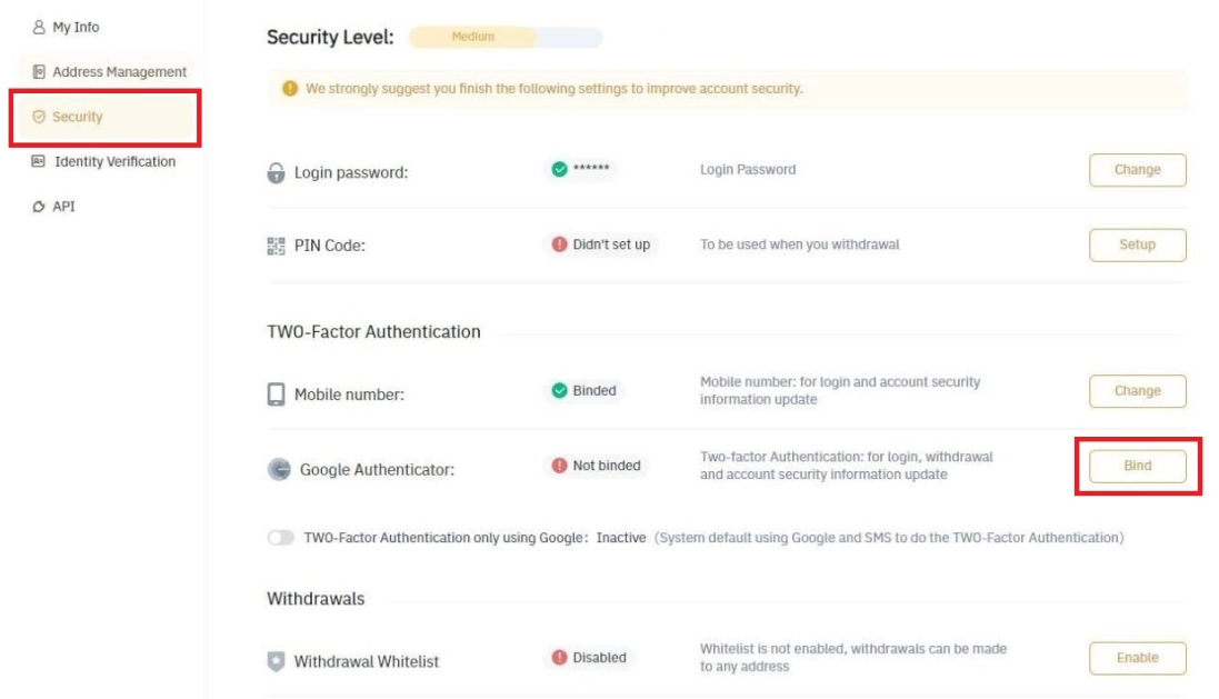 bitrue authenticator