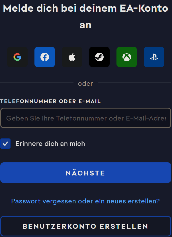 ea authentifizierungs app