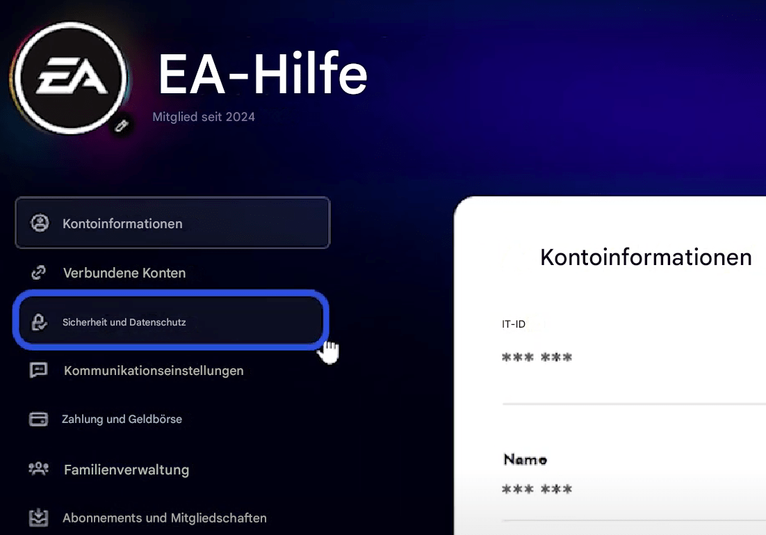 ea authentifizierungs app