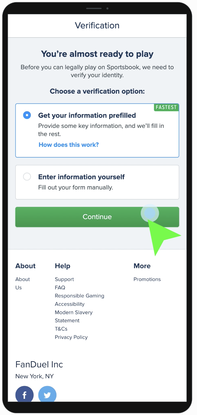 FanDuel Authentication Code Not Working