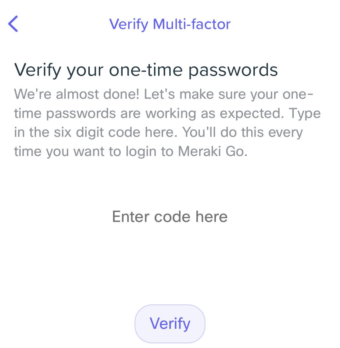 Cisco Meraki Authenticator App