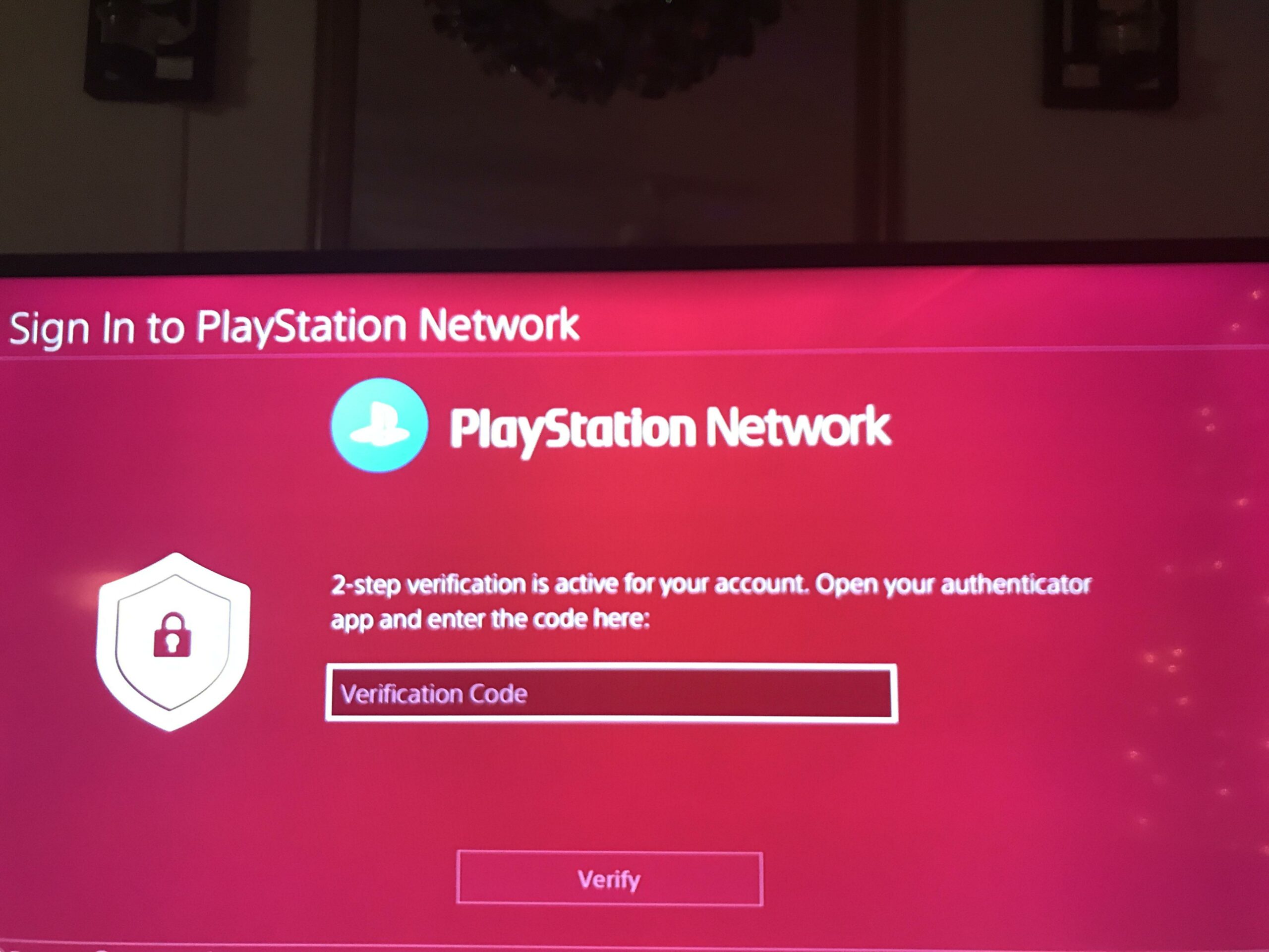 Playstation 2FA not working