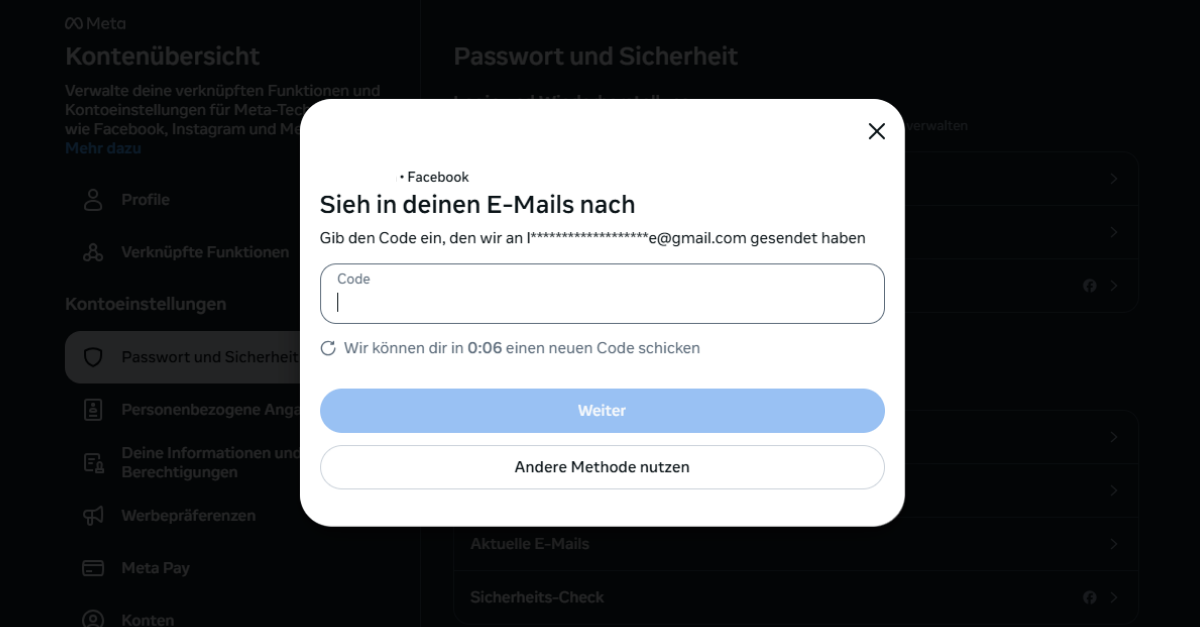 2FA für Facebook