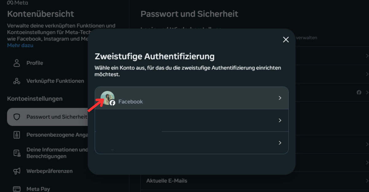 2FA für Facebook