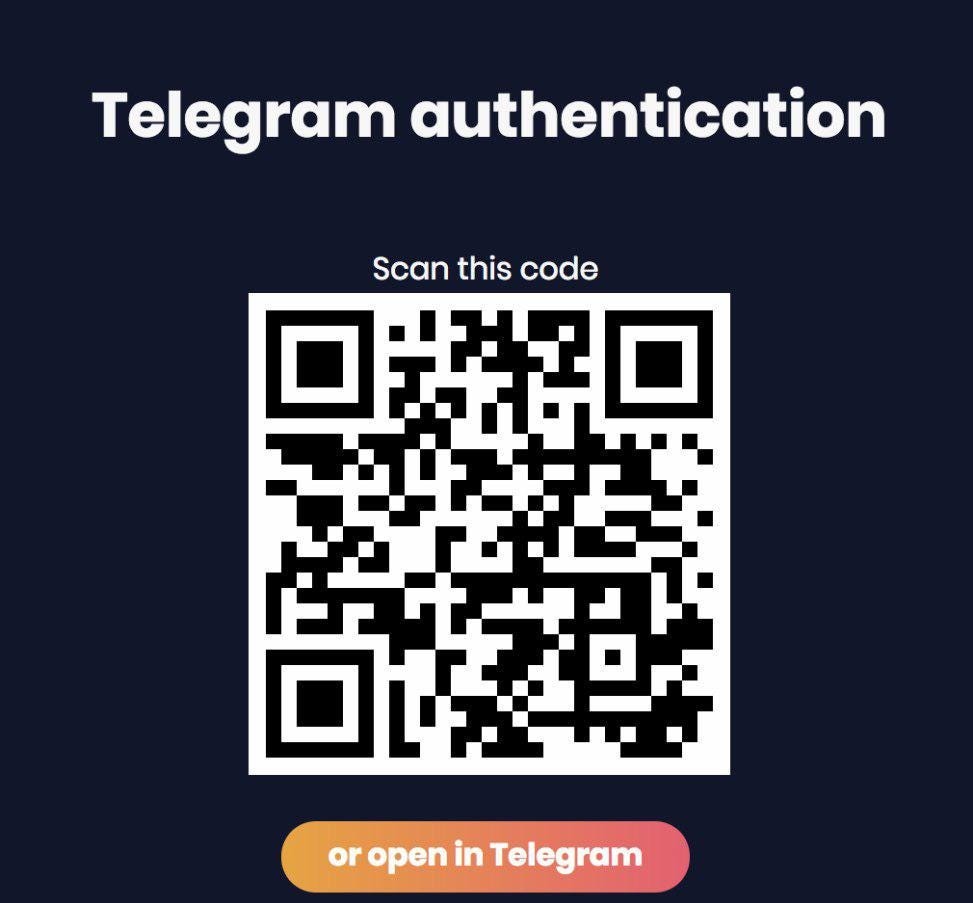 telegram authenticator not working