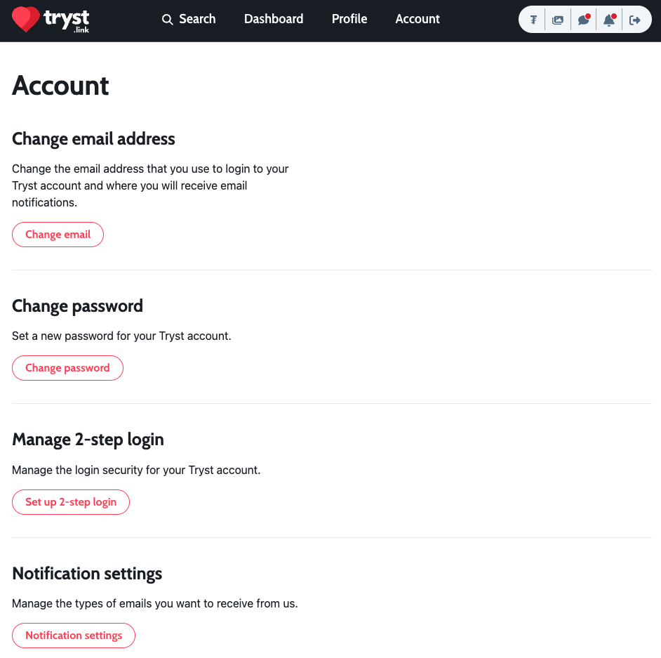 tryst authenticator app