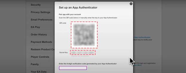 electronic arts authenticator